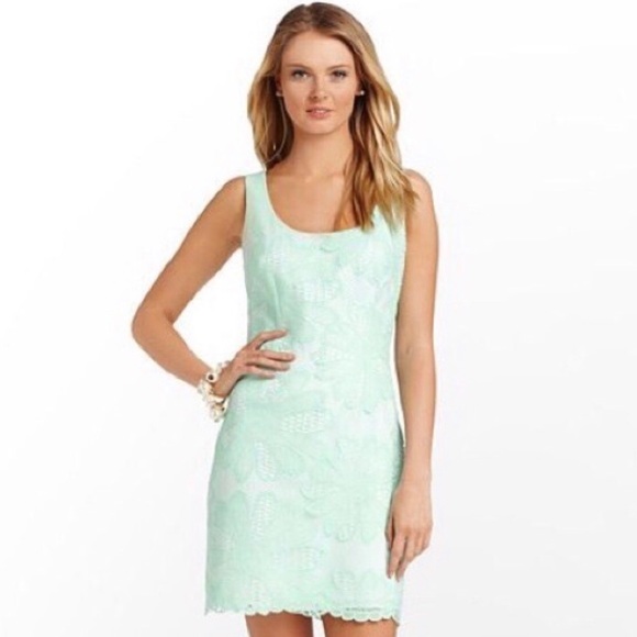 Lilly Pulitzer Dresses & Skirts - Lilly Pulitzer Lonnie lace Seafoam dress